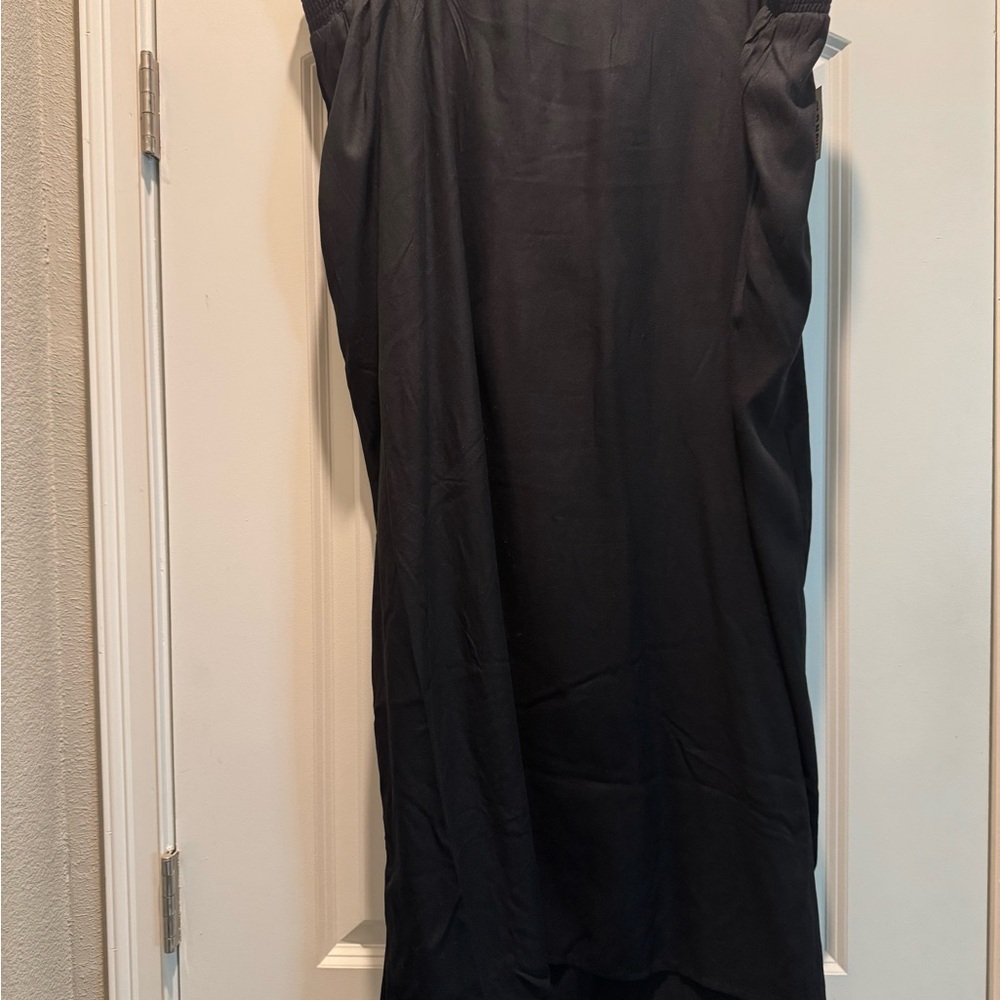 Cotton floor length black skirt